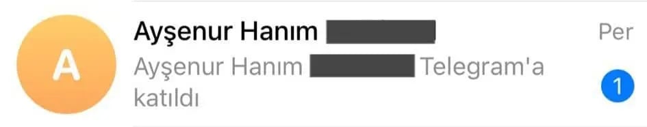 Telegram'a Katıldı