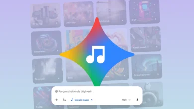 Gemini yapay zeka müzik oluşturma ekranı ve Türkçe komut arayüzü.