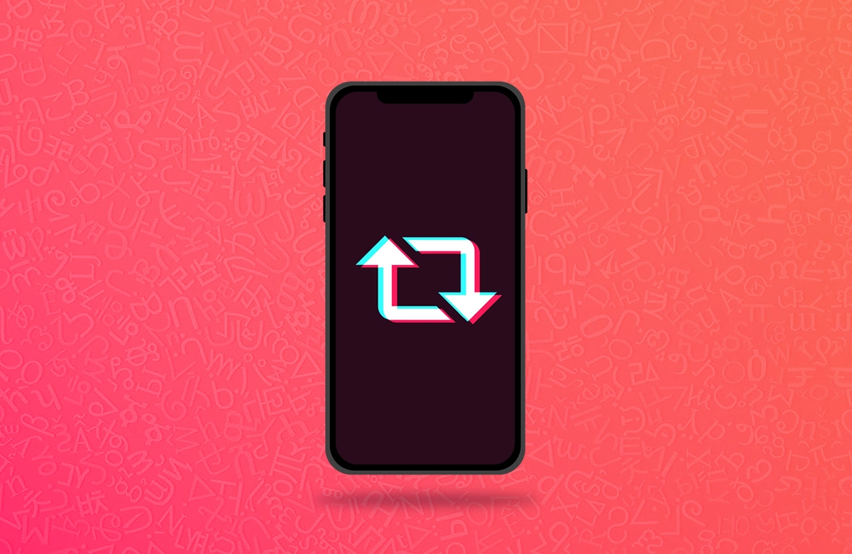 TikTok repost silme simgesi ve akıllı telefon ekranı grafiği.