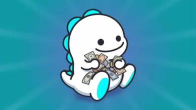 Para tutan Bigo Live maskotu ve yayıncı kazançları görseli.