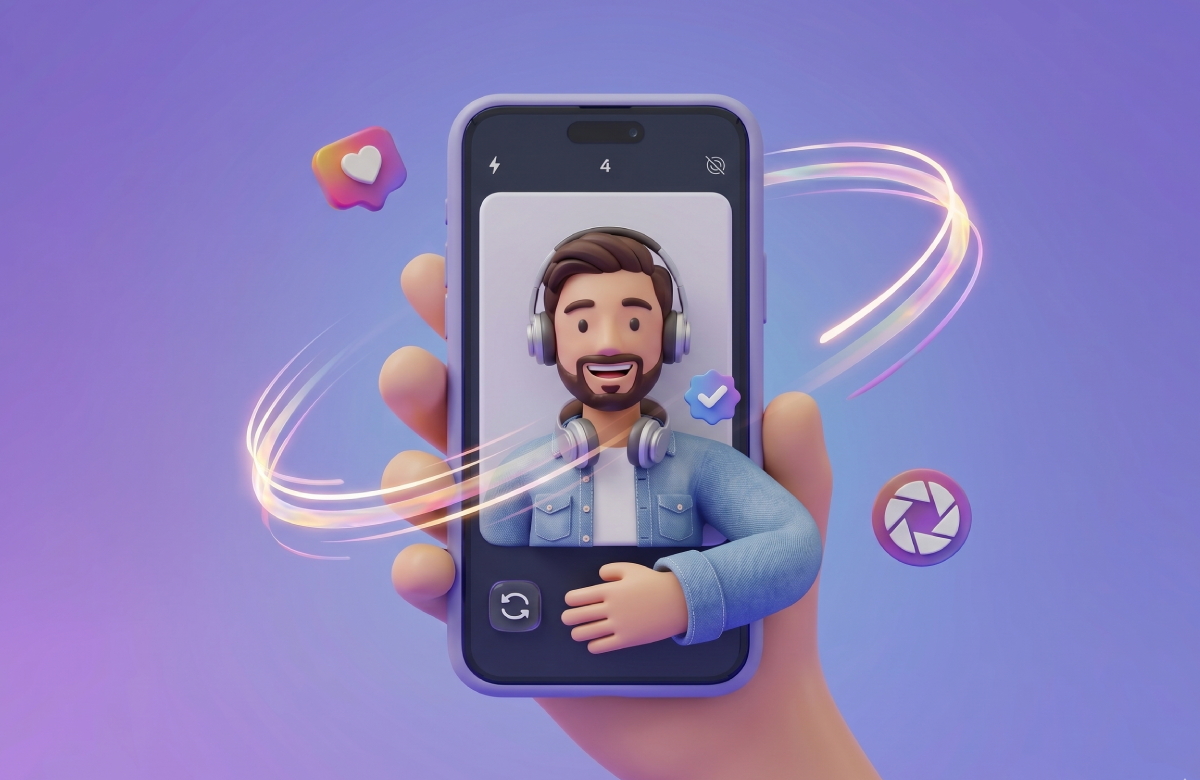 Akıllı telefon ekranında profil doğrulama ve hesap aktifleştirme adımları 3D illüstrasyonu.