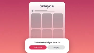 Instagram İzleme Geçmişi Nasıl Silinir? 2026 Adım Adım Rehber Instagram arayüzünde "İzlenme Geçmişini Temizle" başlığı altında "Tümünü Sil" ve "Vazgeç" butonları.