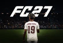 FC 27 logosu altında stayumda beyaz forma giymiş, sırtında Lamine Yamal 19 yazan futbolcu; oyun yayıncıları için takipçi kazanma stratejileri temalı görsel