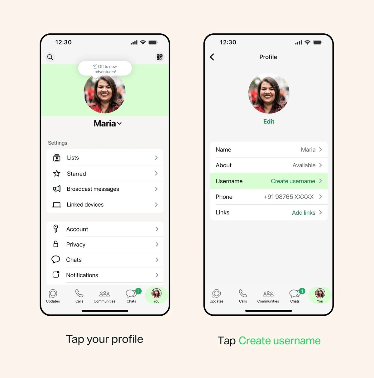 WhatsApp Kullanıcı Adı Alma: Adım Adım Rehber Kullanıcı adını almayı anlatan temsili görsel.